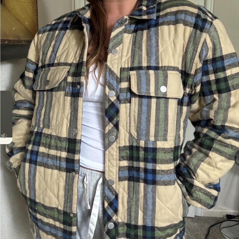 Urban Outfitters Plaid Quilted Shacket